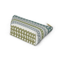 Ribbon Candy Accessory Pouch w T-bottom in Aqua